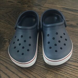 CROCS Kids' Navy and White Water Shoes